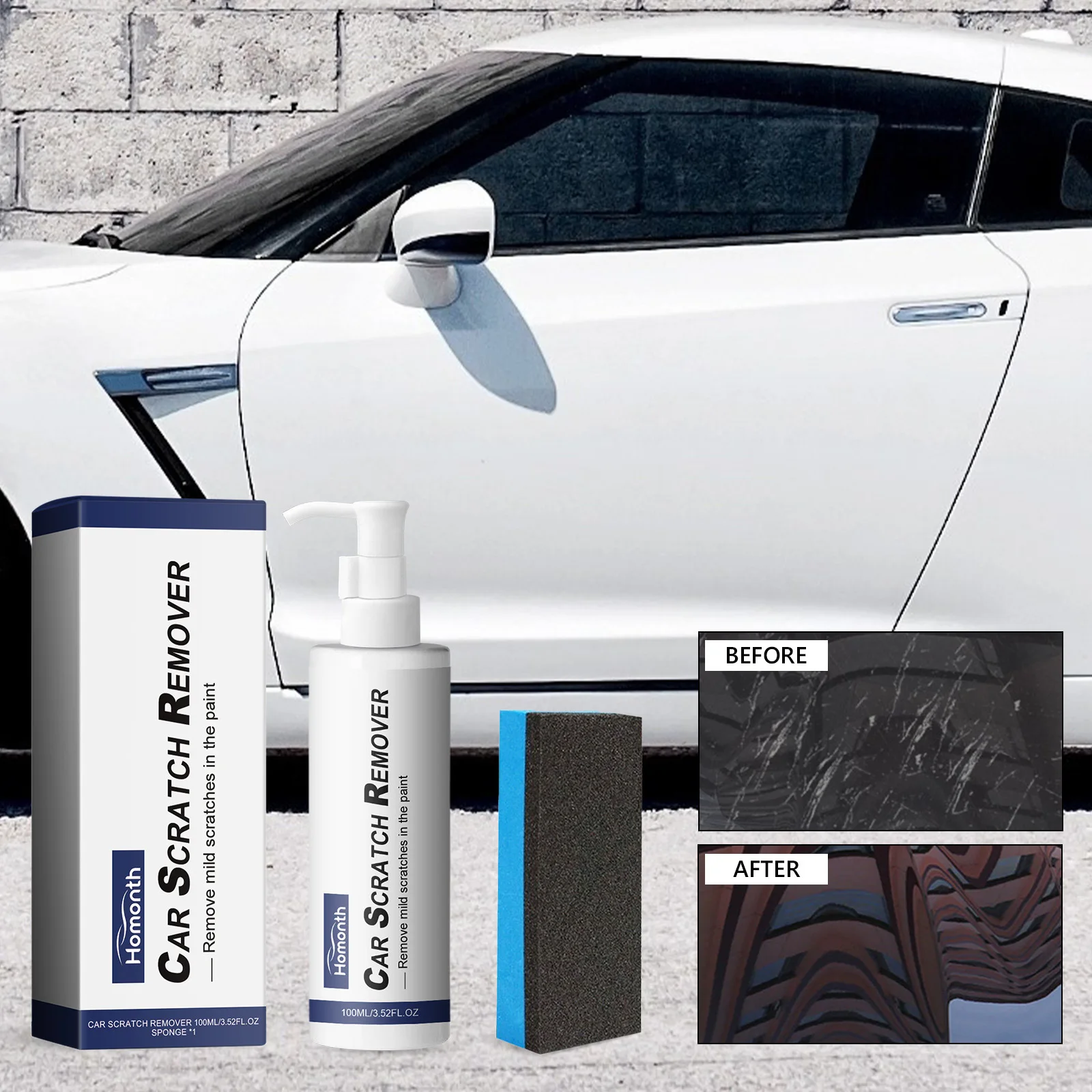 Homonth Quality Car Scratch Repair Series Effective Gel Surface Polishing Paste for Deep Paint Scratches