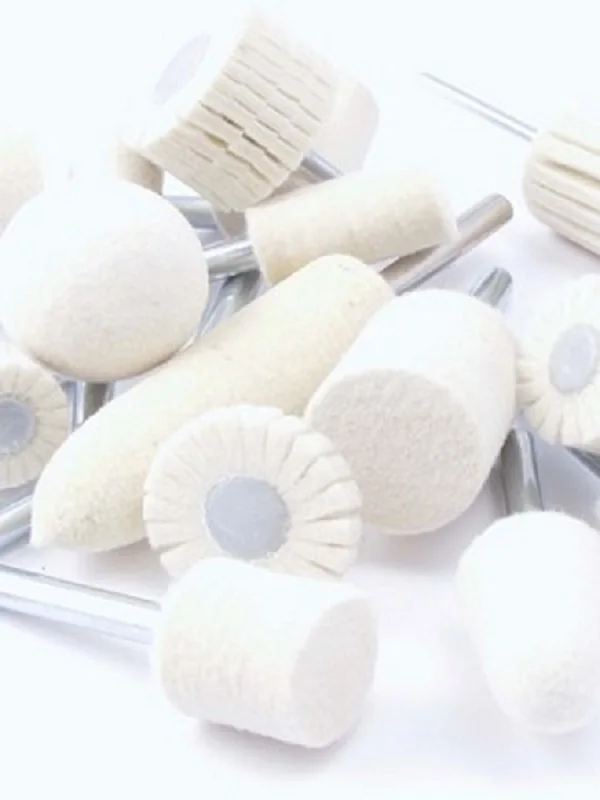 Цилиндрические шерстяные войлочные полировальные диски с хвостовиком 2,35 мм, шлифовальные диски для зеркальной полировки