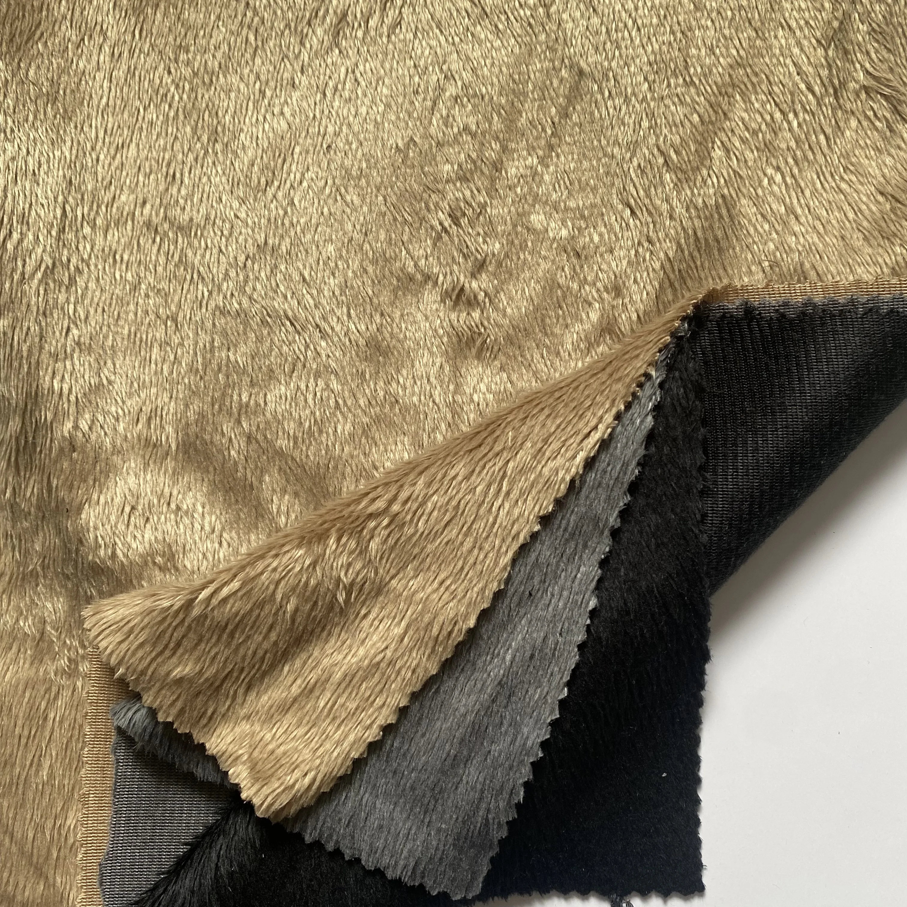 100% polyester cheap warp knitting turkiye long hair 5mm super soft velboa fabric for shoe garments