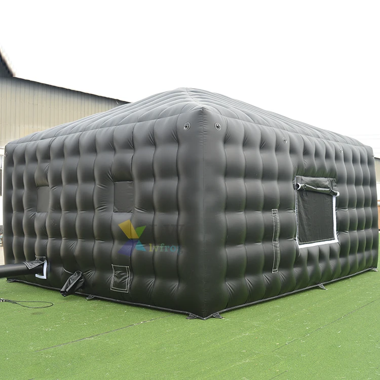 Commercial backyard inflatable nightclub tent inflatable disco light inflatable party supplies cube tent for night club