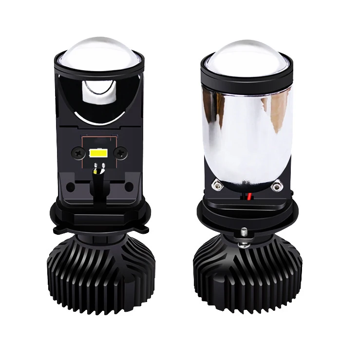 Леворульных H4 Светодиодная лампа в головную фару Мини объектив проектора 90W 20000LM 6000K белый H4 9003 HB2 Hi/короче спереди и длиннее сзади) света фар Комплект для переоборудования