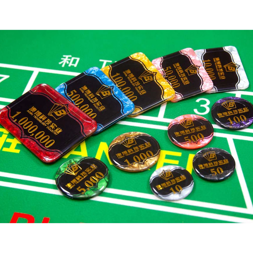 Gambling Game Acrylic can be customized mixed colors casino chips manufacturers Poker Chips