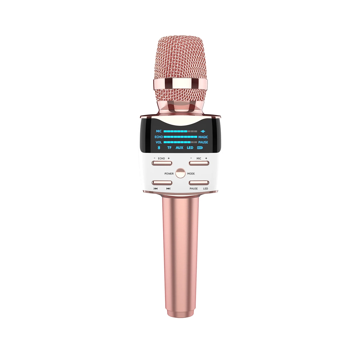 H56L Karaoke Mic and Speaker Microphone Karaoke  Speakers with Sound Card Function Wireless Mike Karaoke Microphone for Home Par