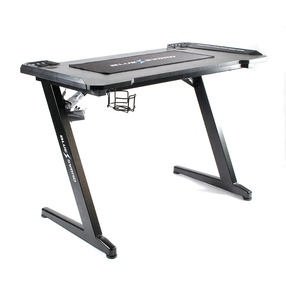 Wholesale LED Computer Desk PC Table Gamer Desk Multi-function Gaming Desk RGB With LED