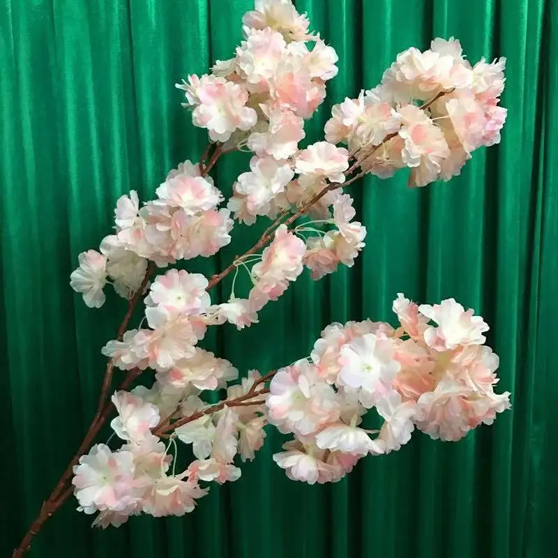 Fancy wedding cherry blossoms road lead artificial flower tree