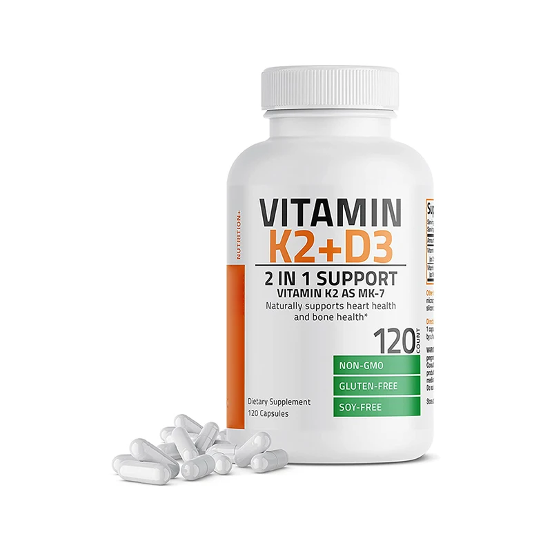 OEM Vitamin K2 (MK7) with D3 Supplement Bone and Heart Health Swallow Vitamin D & K Complex Vitamin D3 + K2 Supplement