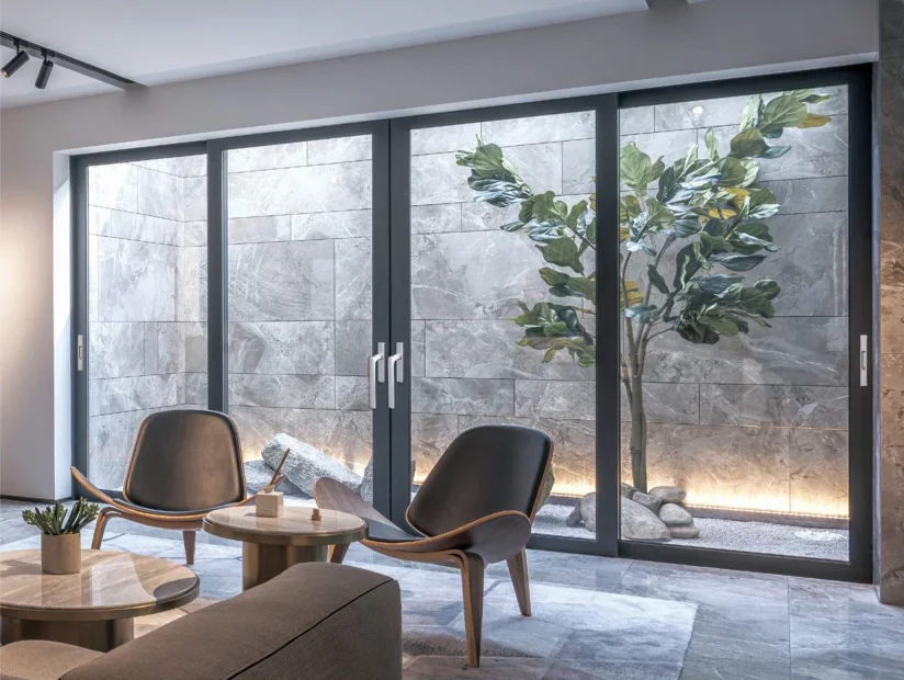 Modern patio balcony veranda backyard sliding door aluminium sliding glass doors