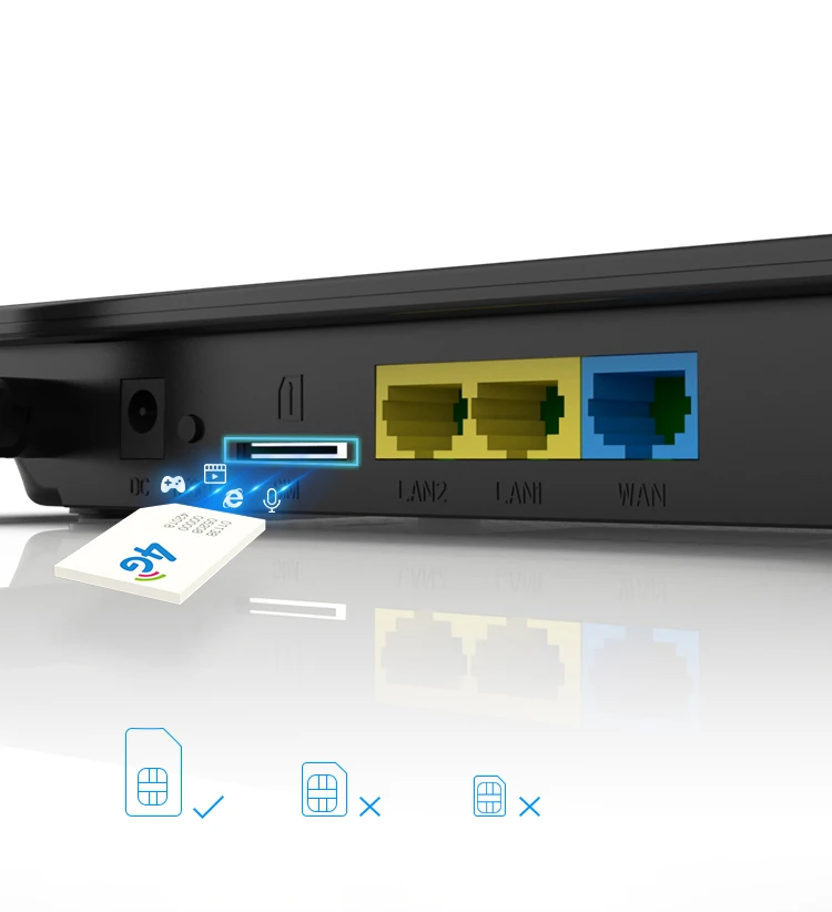 EDUP High Speed  300Mbps ZTE 2.4GHz MT7628NN Black 4G router