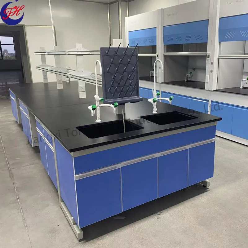 Customizable Modern Design Lab Bench Steel Wood Laboratory Table for School University Factory Hospital Laboratory Furniture