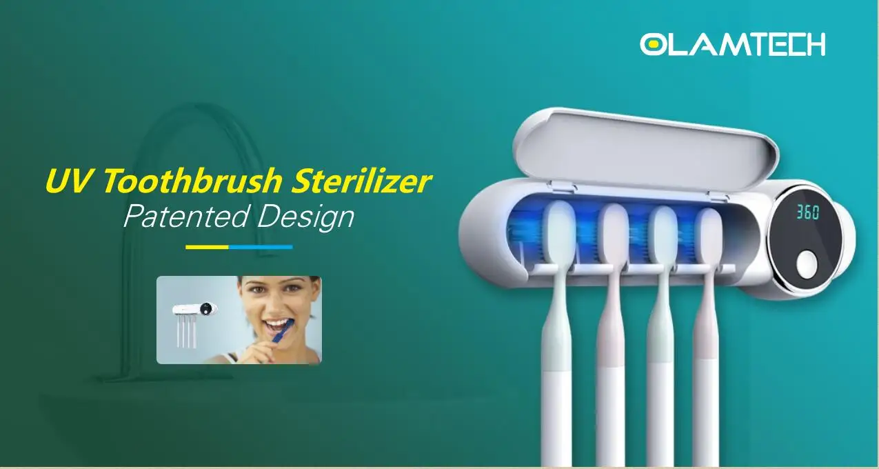 UVc ozone free uv toothbrush sanitizer tooth brush sterilizer for dentures