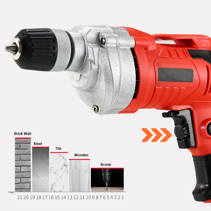 1380W Electric Drill Power Tools 10mm Multi-function Home Electric Screwdriver Set Hand Tools