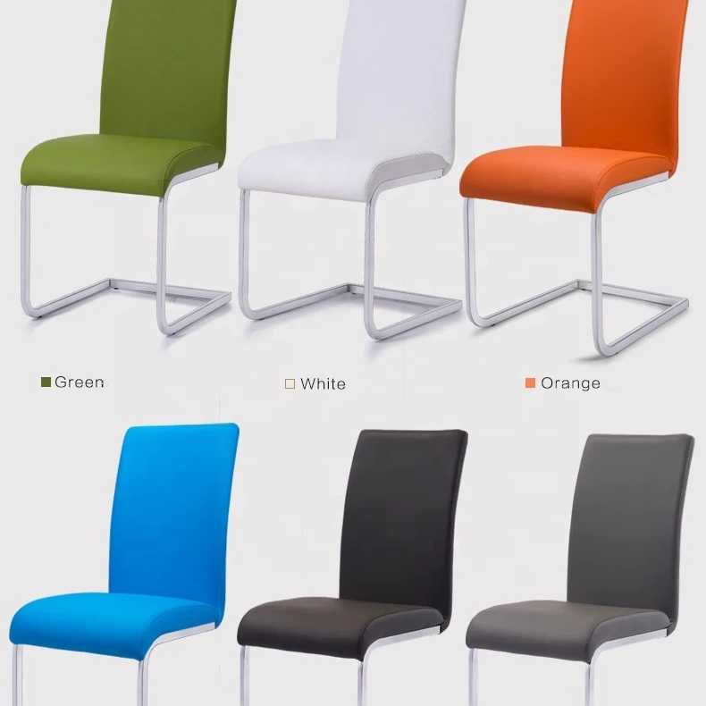 Factory wholesale custom dining table PU artificial leather bow dining chair