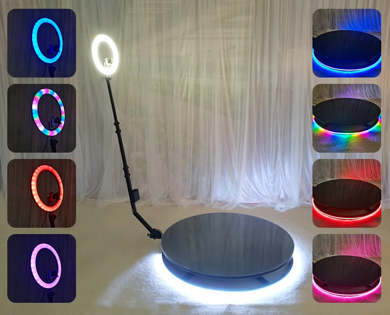 2022 360 photo booth machine buy self rotation 360 video booth light weight camera photo booth multipuprose