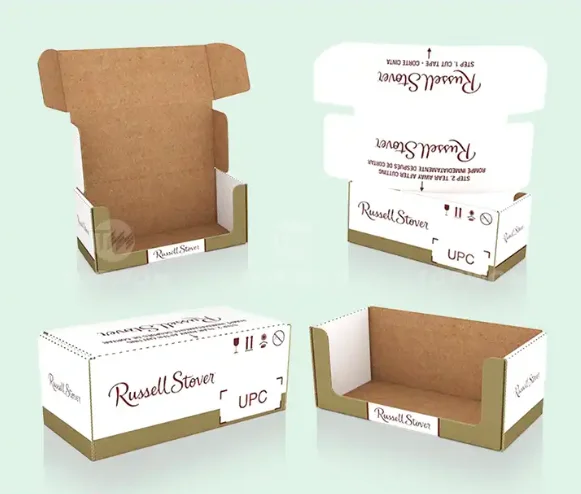 Holidaypac Hot Sale Supermarket Retail Food Tear off display box Shelf ready packaging Candy Chocolate Tear away box