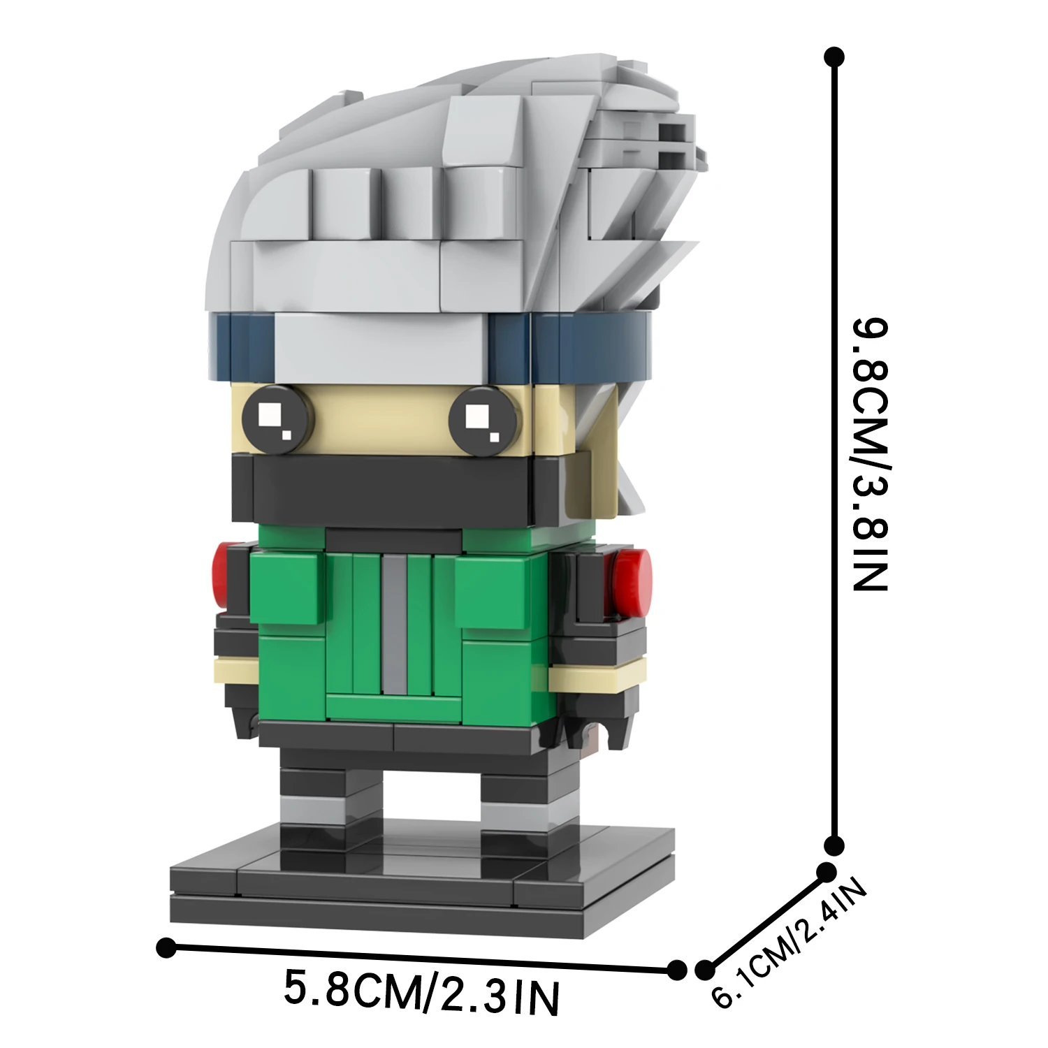 MOC7239 MOC7240 Tsunade Hatake Kakashi Japanese Anime Character Square Head Bricks Educational Collect Building Blocks Kids Toys