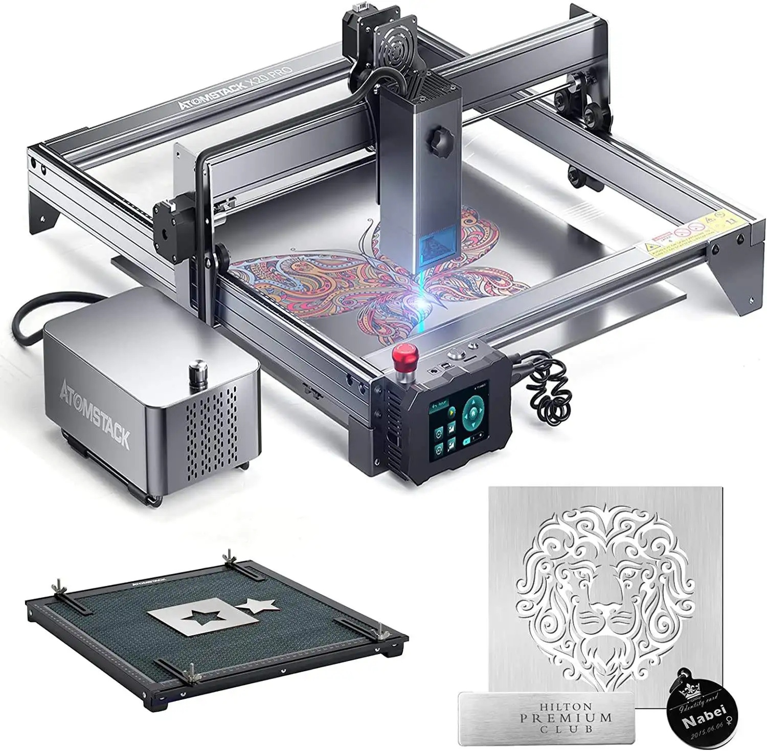 ATOMSTACK X20 S20 PRO 130W 40*40cm Metal Card Laser Engraving Mini Laser Engraver And Cutter Metal Engraving Machine Laser