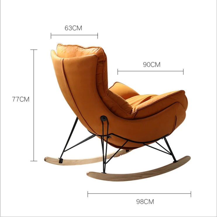 Home leisure sofa rocking chair lazy Nordic style luxury designer single