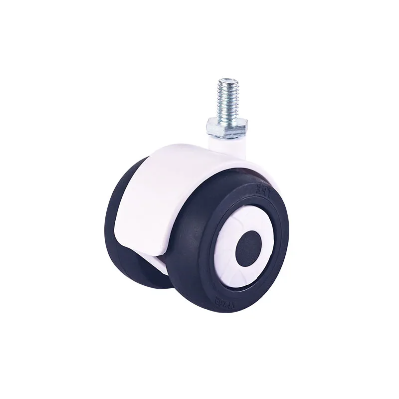 2022 New Design TPE Rubber Silent Black 2 Inch 50mm Swivel Furniture Caster Press Lock Medical Living Room Kitchen Use White