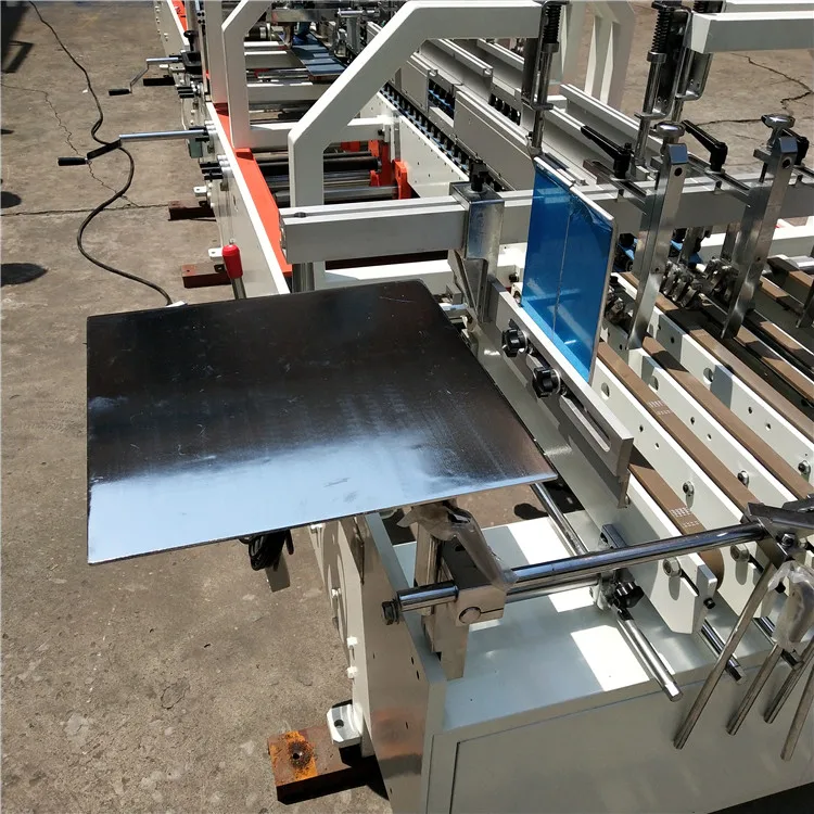 ZH-800g Manufacturing Plant carton box folder gluer machine, flexo lock bottom folder gluer