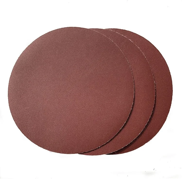 100pcs/box 7inch coated abrasive tool red aluminum oxide sanding disc sandpaper abrasive disc for grinding wood