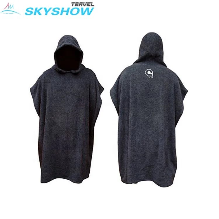 
Personalized Surf Hooded Changing Robe Cotton Microfiber Poncho Towel Beach Custom Changing Towel Poncho With Logo 
