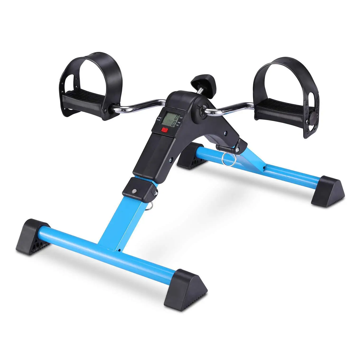 Under Desk Bike Pedal Exerciser with Electronic Display for Legs and Arms Workout Mini Pedal Exercise Bike