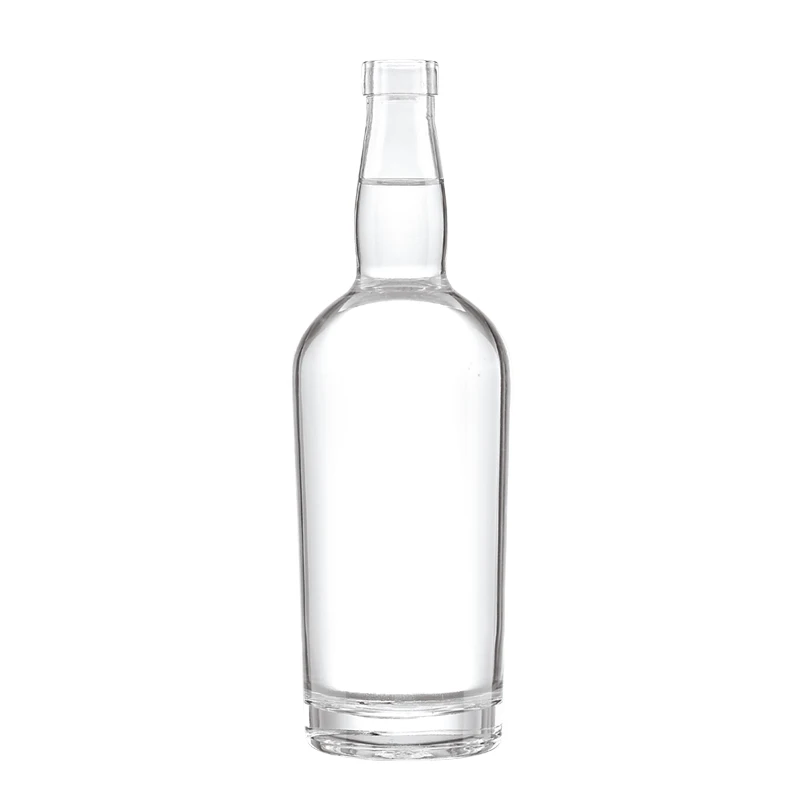 Whiskey Bottle  Empty Mini Liquor Bottles Custom 750Ml Whisky Bottle Flat Glass Beverage