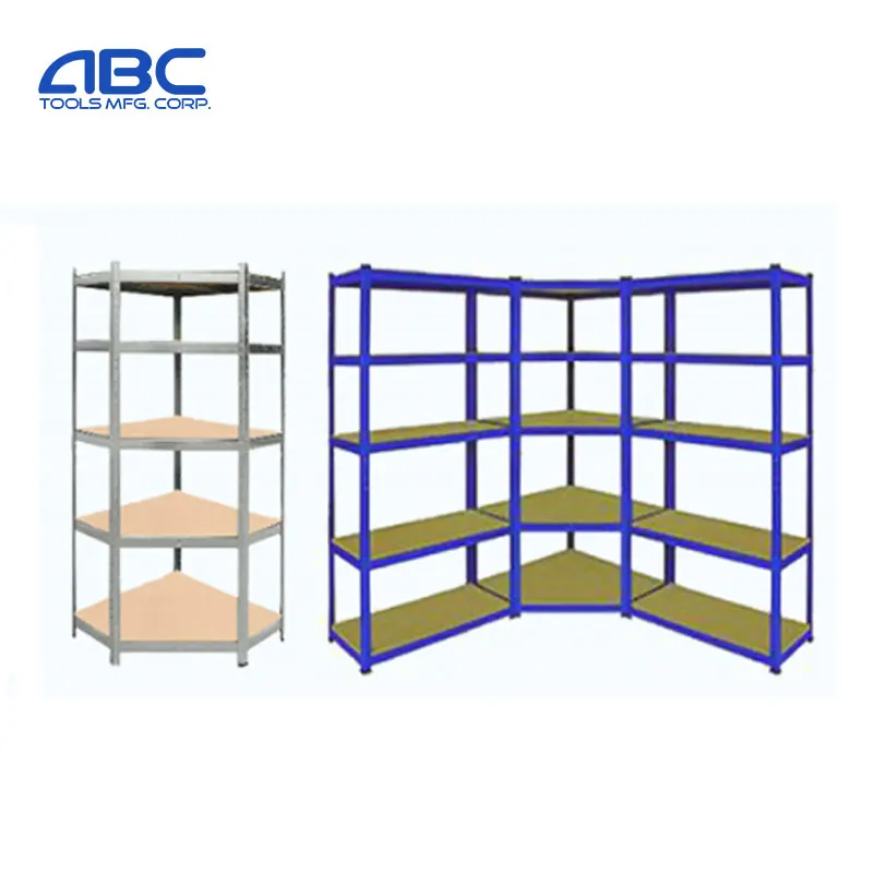 5 Level Boltless Corner Metal Racks Storage Warehouse Logistics Shelf Storage Rack Shelves Wholesale Slotted Angle Rack