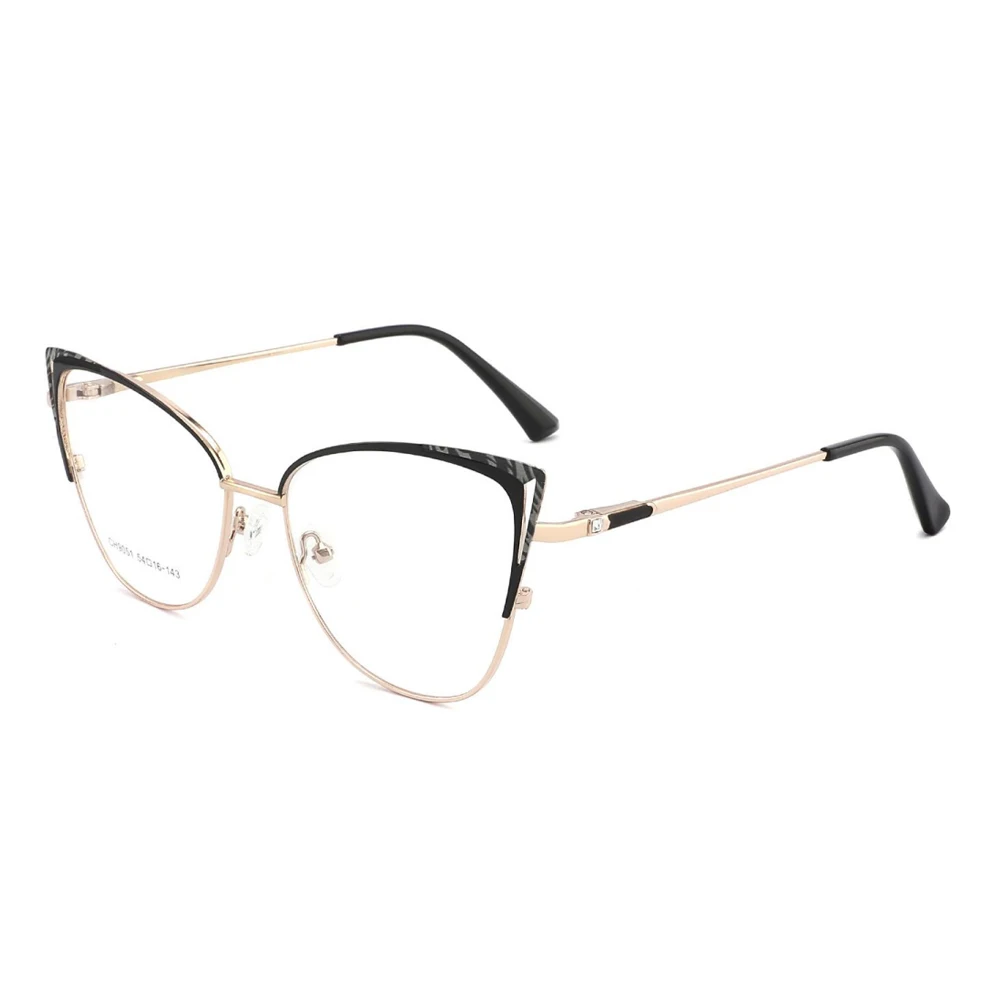 Wholesale Metal Glasses Frames Fashion Cat Eye Eyeglasses Optical Frames