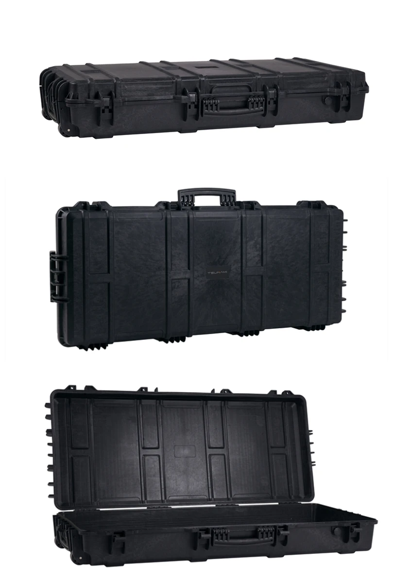 Wholesale Protective Hard Plastic Black Waterproof Eva Military Long Gun Case