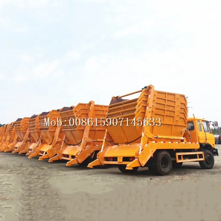 DALI HOWO garbage truck skip loader/hydraulic wing arm with container