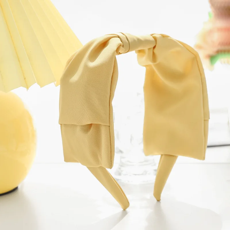 Wholesale simple solid color party hair band girl cute oversized hair band