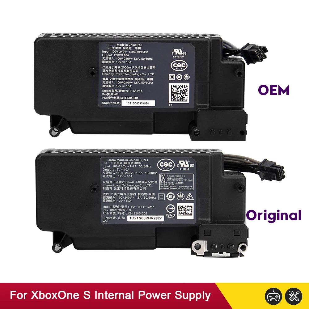 Original Internal Power Board 110V-220V AC Adapter For XBOX ONE S / One Slim Power Supply N15-120P1A 100V-240V