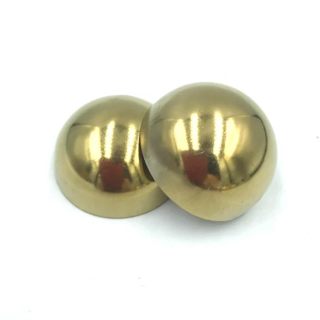 Golden Stainless Steel Half Round Ball 500mm Outdoor Sculpture Hollow Metal Steel Sphere Steel Hemisphere