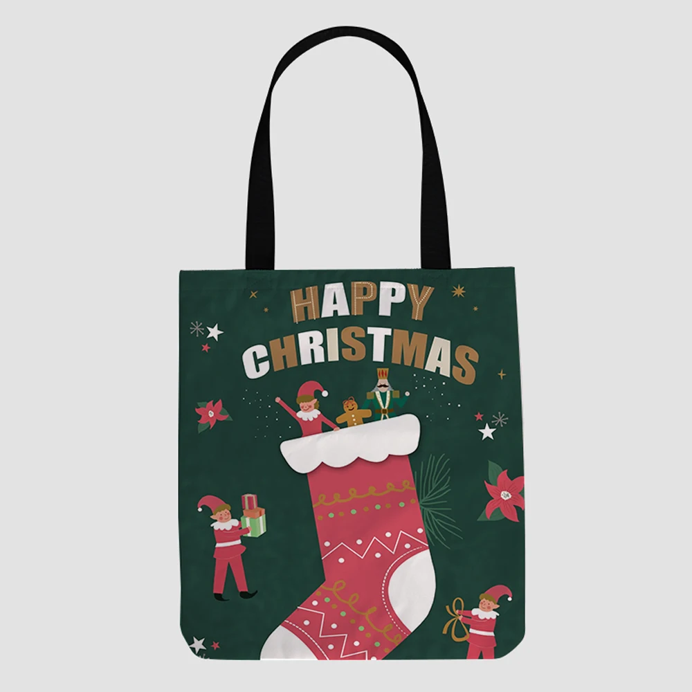 2021 custom canvas hand shopping bags shoulder Christmas style designer ladies handbags fashion trends for women men tote bag