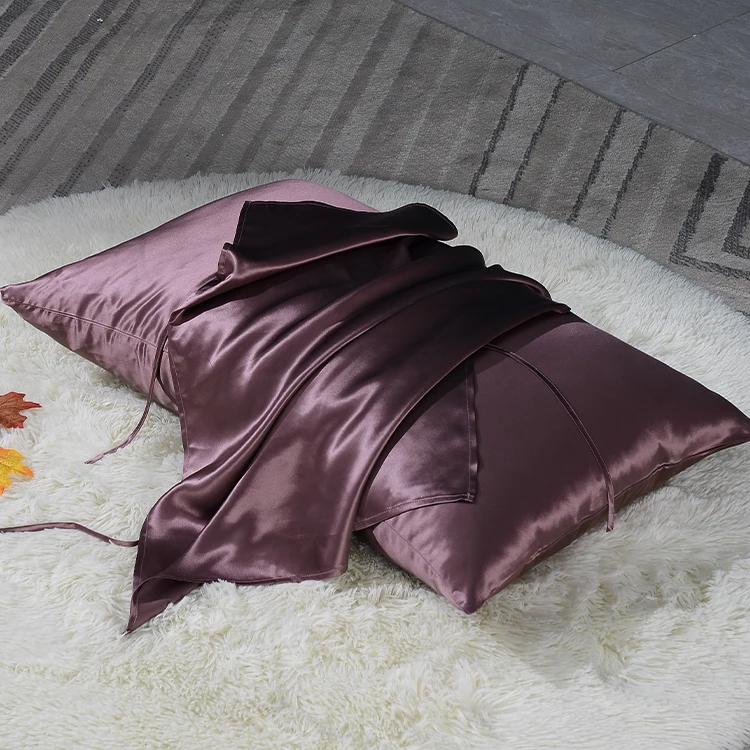 Custom Tencel Slik Silk Pillow Case Cover Luxury Silver Infused 100 Pure Mulberry Silk Pillowcase Set Gift Box 22 Momme