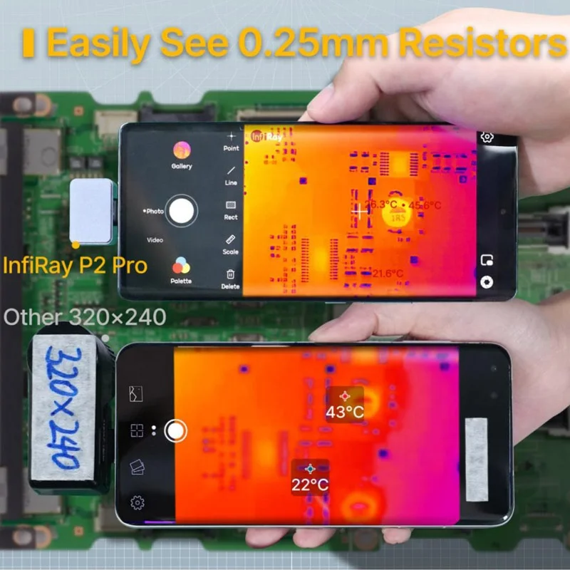Infiray P2 pro Multifunctional Type C Android Mobile Imager Smartphone Phone Infrared Thermal Imaging Camera For Sale