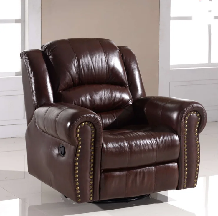 Вращающееся массажное кожаное кресло с откидной спинкой YASITE