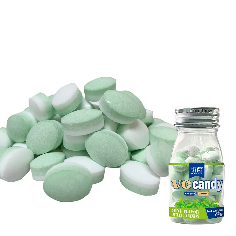 Yummeet custom logo bottle vitamin c sugar free mints candy