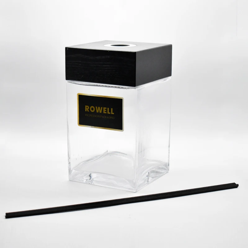 5L 5000ml Luxury Clear Reeds Diffuser Glass Bottles with Wooden Cap