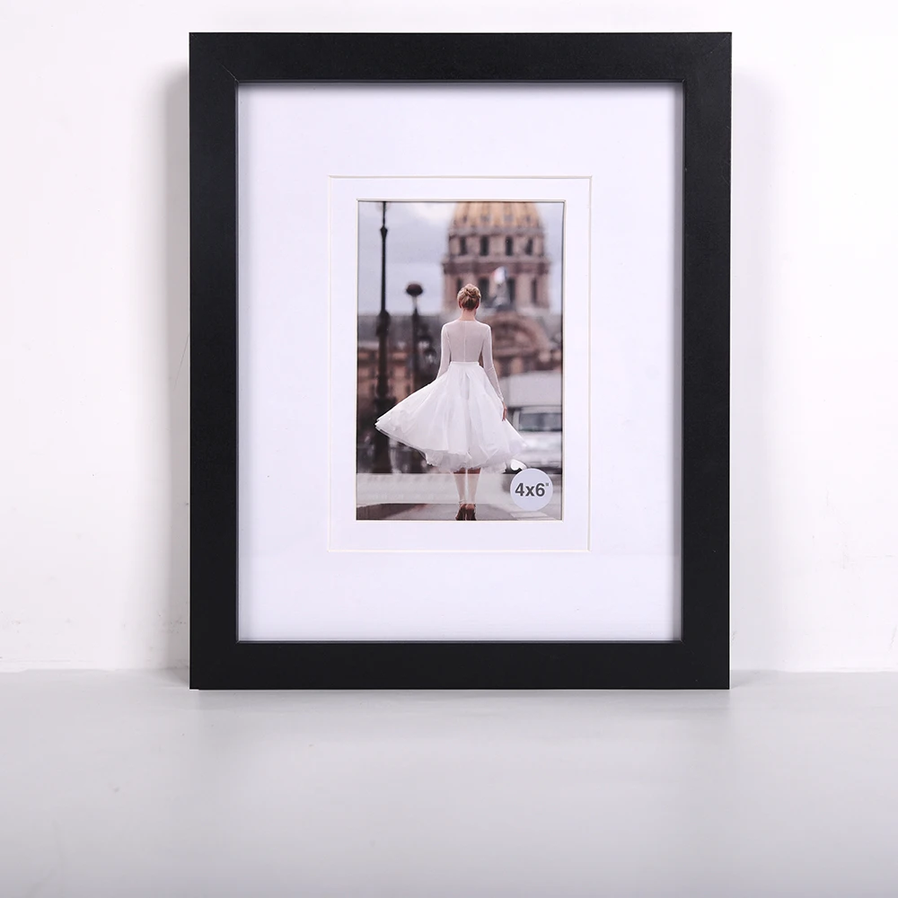 High Quality Modern Cheap Customized 8X10 4X6 5X7  A4 MDF Wood Photo Picture Black Frame