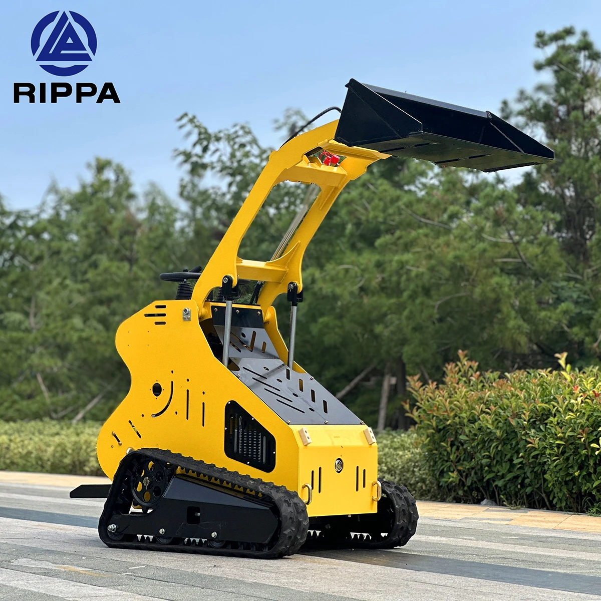 Китайский погрузчик с бортовым рулевым погрузчиком бестселлер гусеничный раздвижной 1 тонный мини-погрузчик креплением