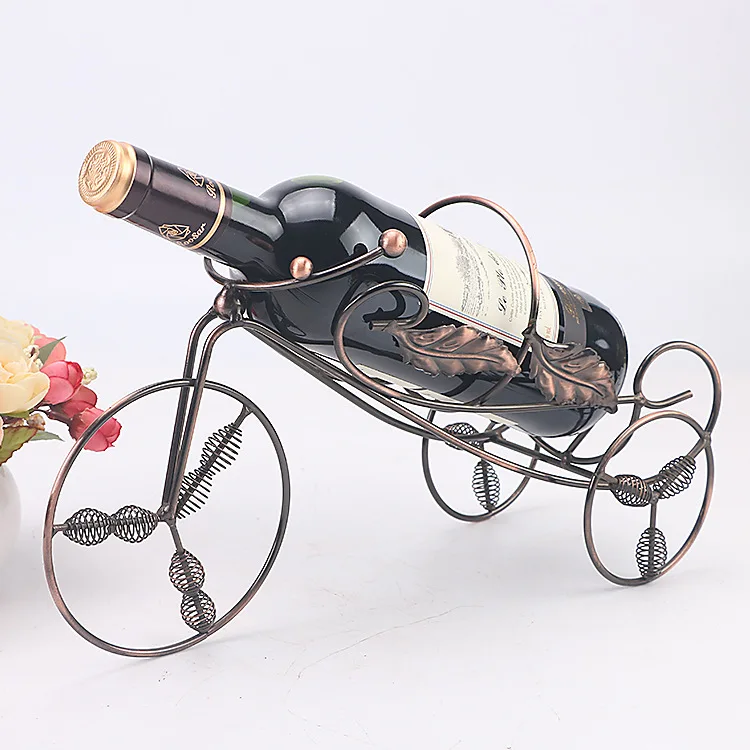 
 Образец в наличии, Винная стойка, металлический велосипедный одиночный держатель для винных бутылок, свободно стоящий  