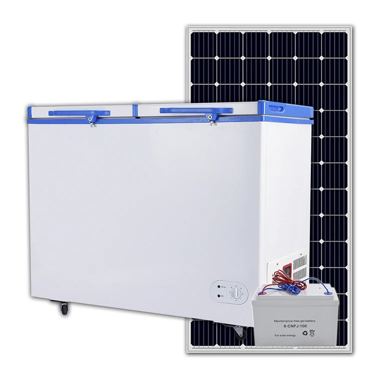 CKD freezer 268L12V AC/DC adapter double door mechanical compressor ice cream solar panel direct drive deep upright freezers