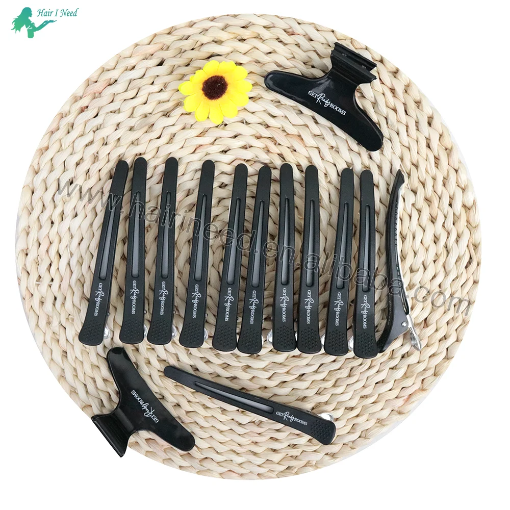 Custom logo hot selling  barber sectioning salon hairpins styling tools hairdressing alligator hairgrips logo custom hair clips