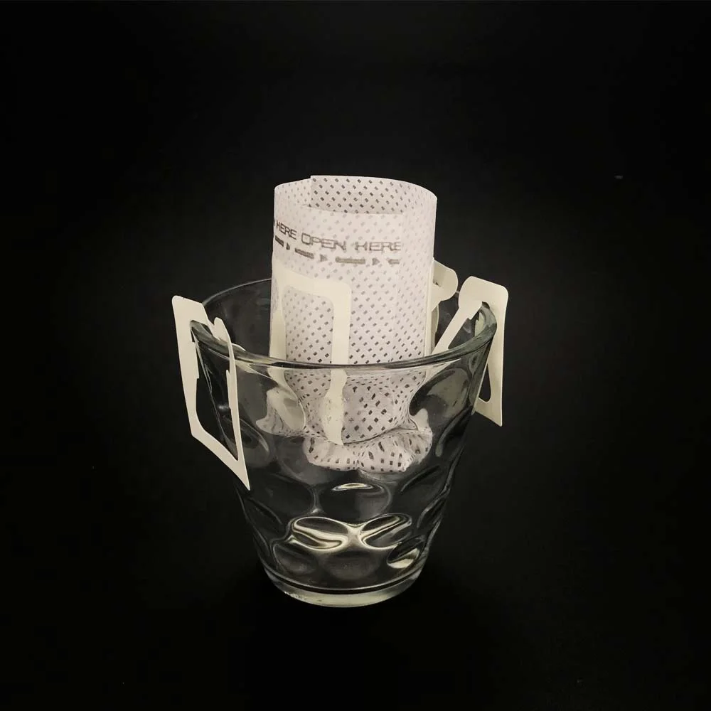 90*74mm factory price stock available japanese material food grade hanging ear drip coffee non woven filter bags