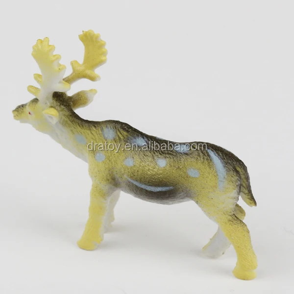 Christmas Decoration Reindeer Plush Animal Model Home Ornament Elk Window Display Props Small Realistic Plum Deer