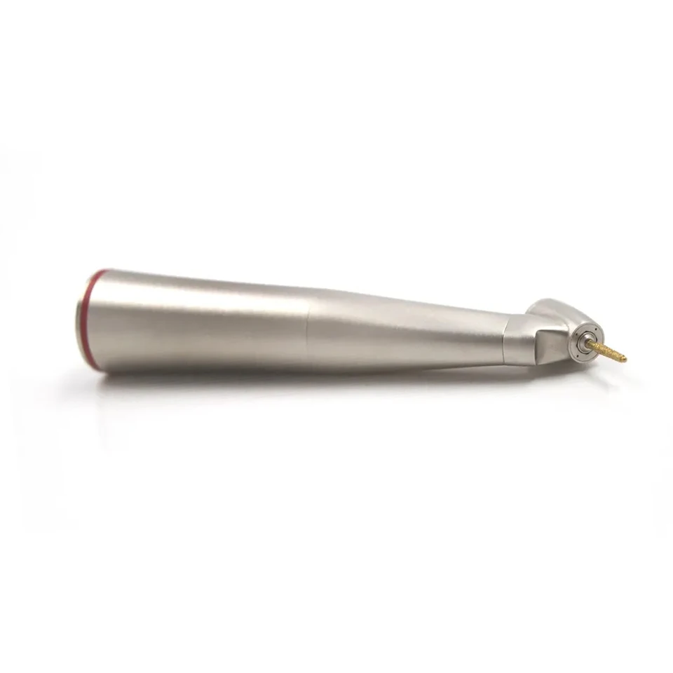 Dental 1:4.2 45 Degree Contra Angle Handpiece Push Button Red Ring Fiber Opetic Low Speed Handpiece Lab Equipment