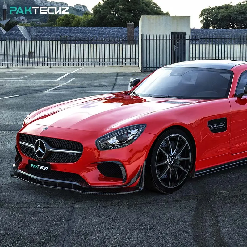 Genuine Paktechz Carbon Fiber Parts Body Kit Side Skirts for Mercedes Benz AMG GT GTS C190 2014-2018