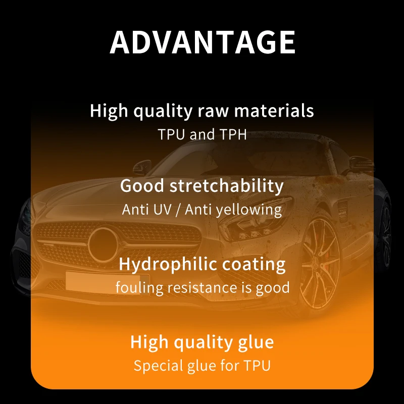 ТПУ TPH PU ppf Защитная пленка для краски 152x15 м кузова автомобиля прозрачная качество США самовосстанавливающаяся с 3 слоями